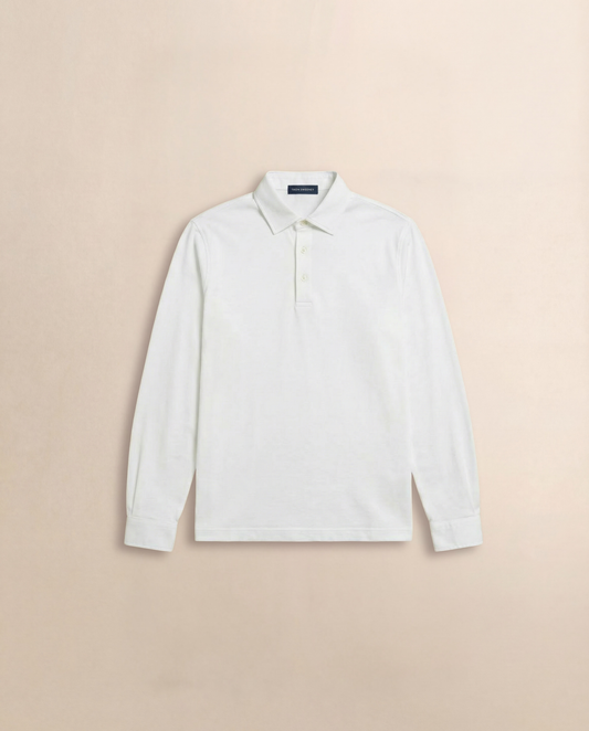 Cotton Long Sleeve Polo Shirt