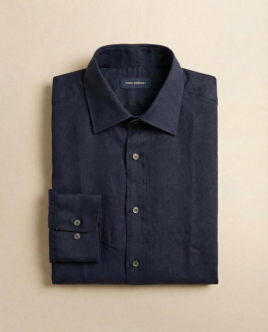 Linen Point Collar Shirt