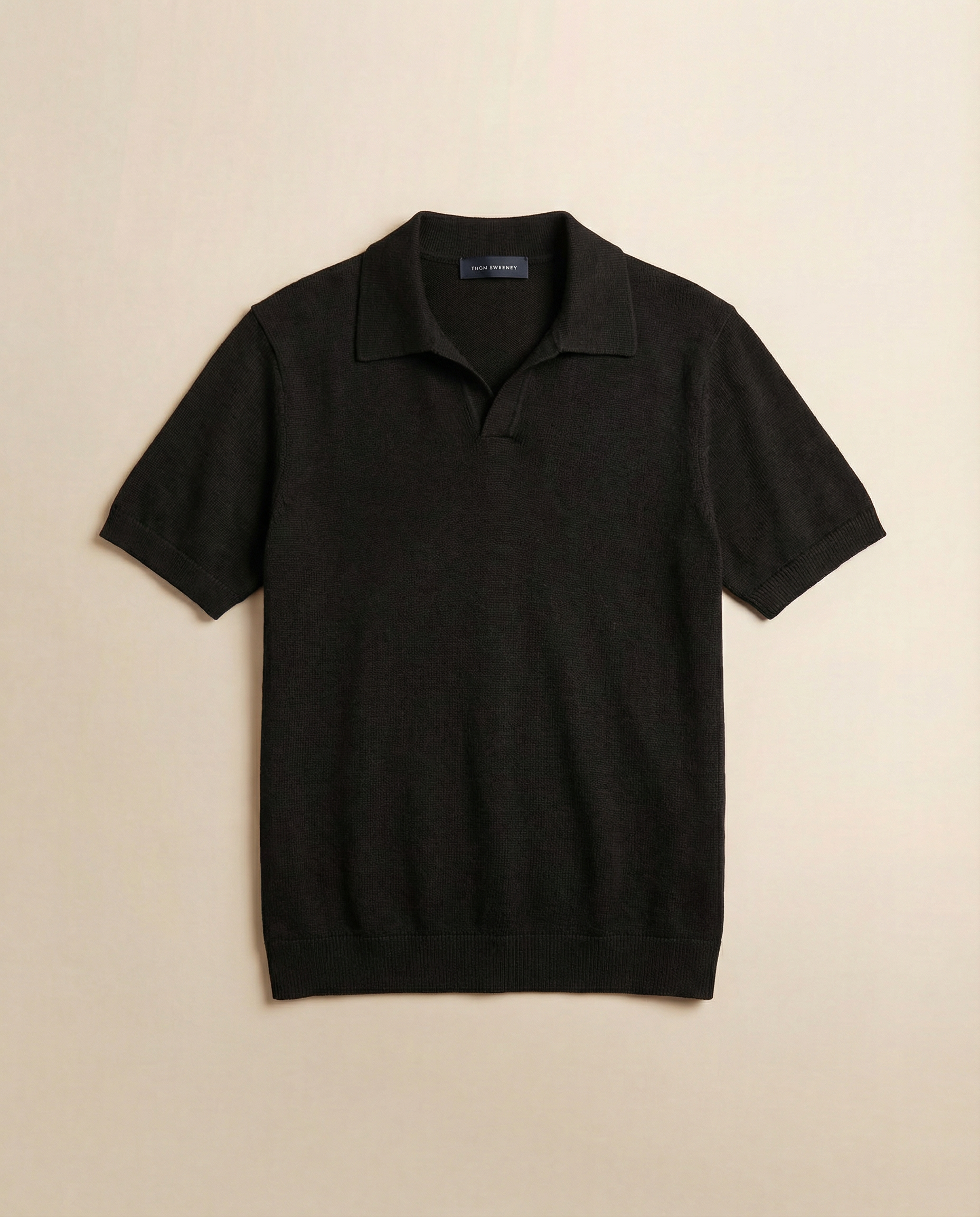 Linen Cotton Short Sleeve Skipper Polo Shirt