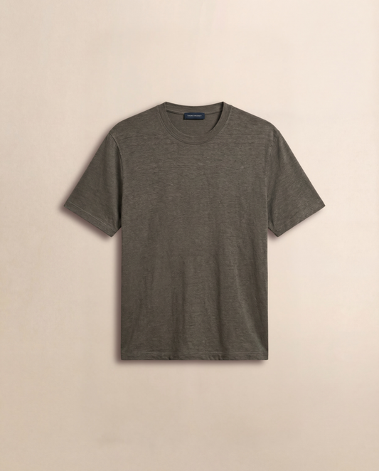 Linen Crew Neck T-Shirt