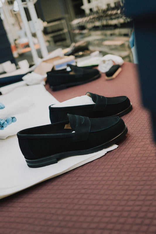 Suede Penny Loafer Shoes