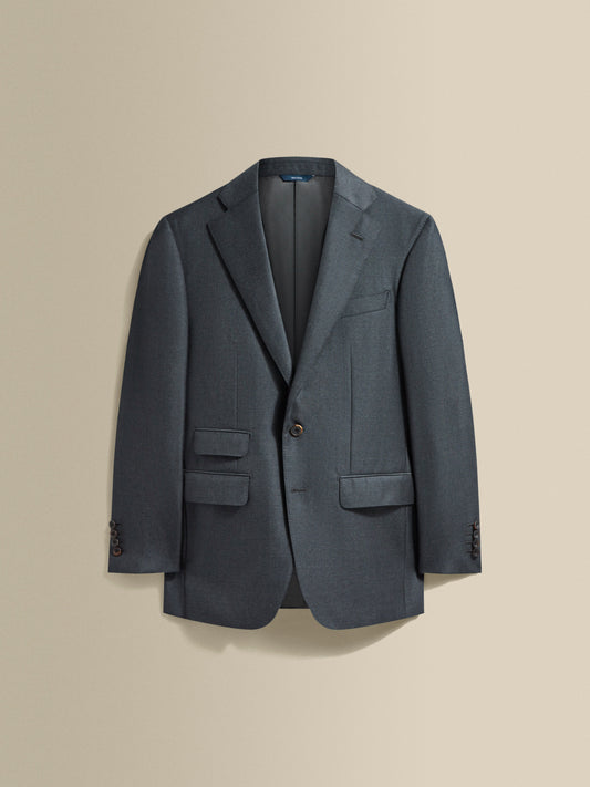 Single Breasted Wool Weighhouse Suit Grey Jacket Product Image