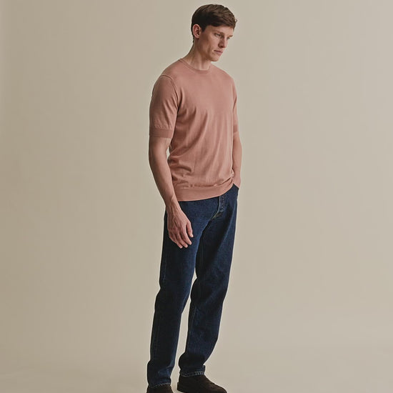 Cashmere Silk T-Shirt Terracotta Model Video