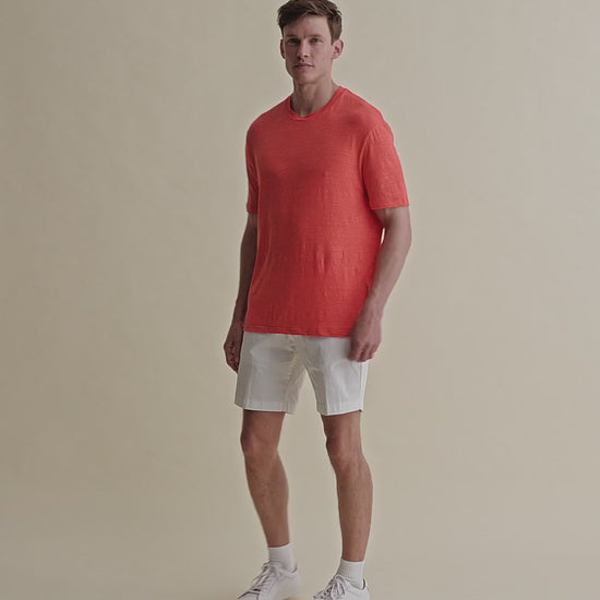 Linen Jersey T-Shirt Blood Orange Video