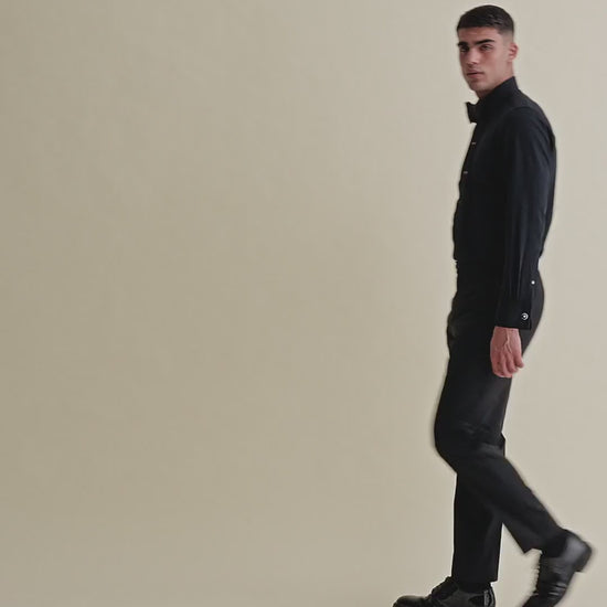 Wool Tailored Trousers Midnight Navy Video