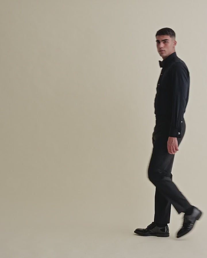 Wool Tailored Trousers Midnight Navy Video