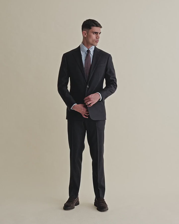 Wool Single Breasted Weighhouse Suit Navy Video