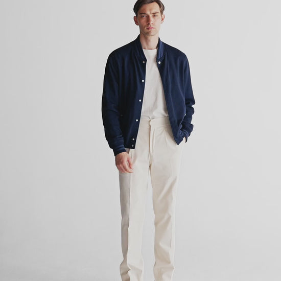 Wool varsity Jacket Navy Video
