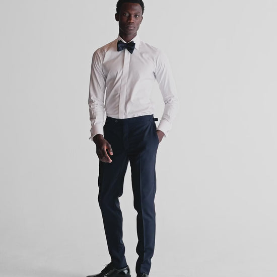 Fresco Tailored Trousers Navy Video