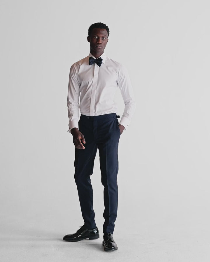 Fresco Tailored Trousers Navy Video