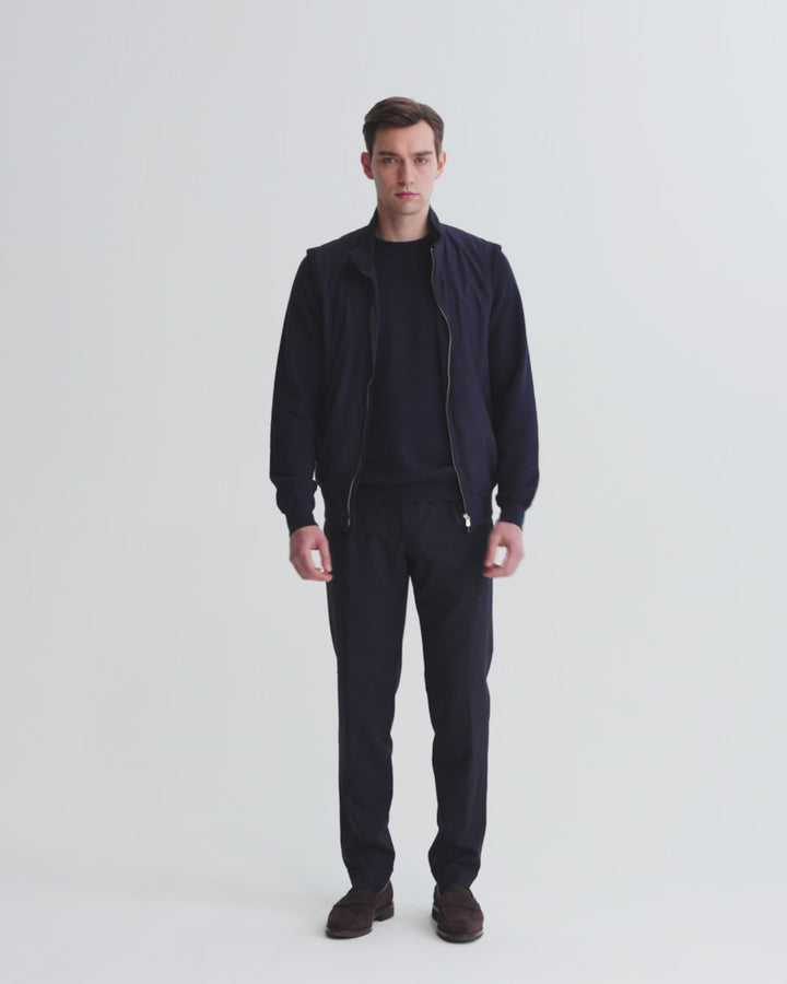 Japanese Nylon Gilet Navy Model Video