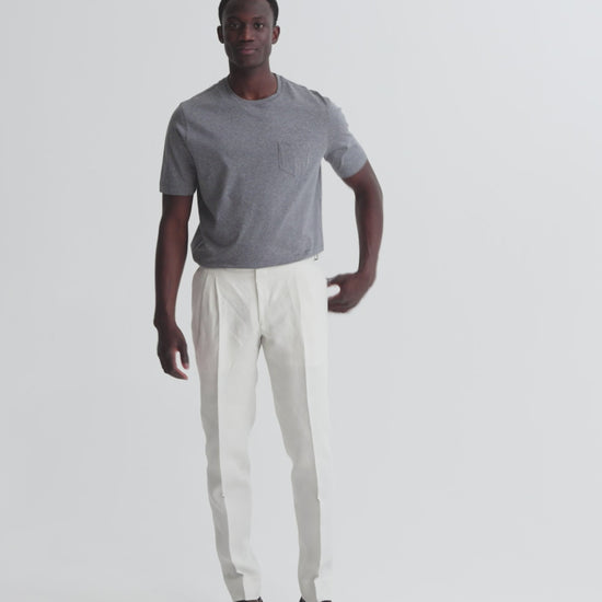 Cotton Pocket T-Shirt Grey Model Video