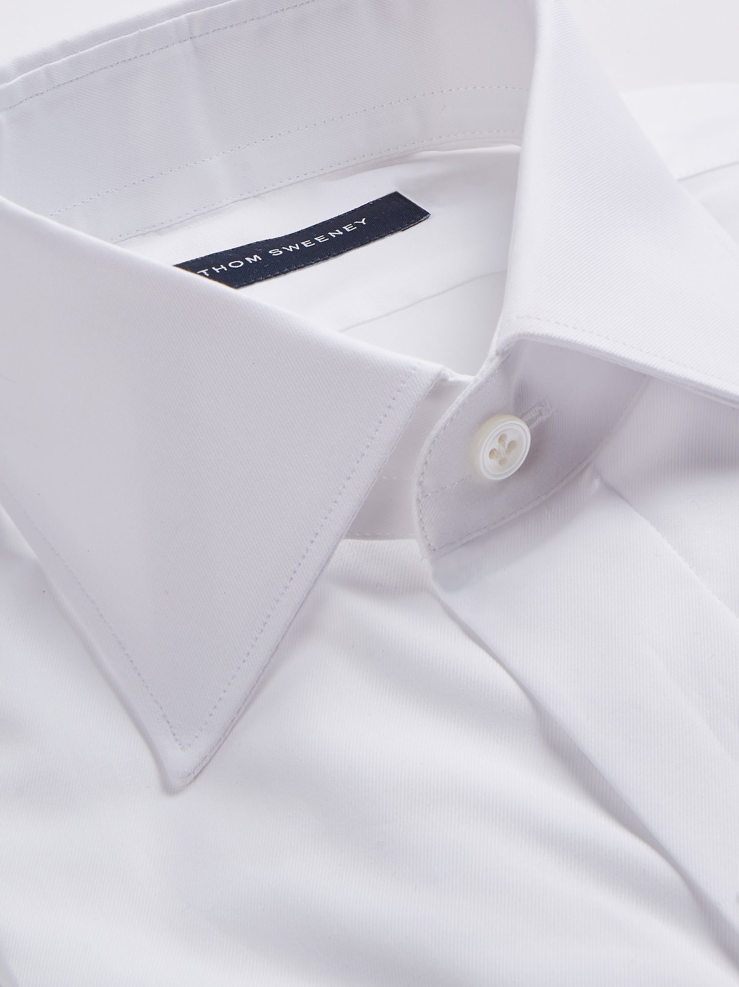 Cotton Stretch Dress Shirt  White Product Collar Detail