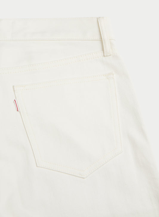 Five Pocket Denim Jeans White Product Back Pocket Detail