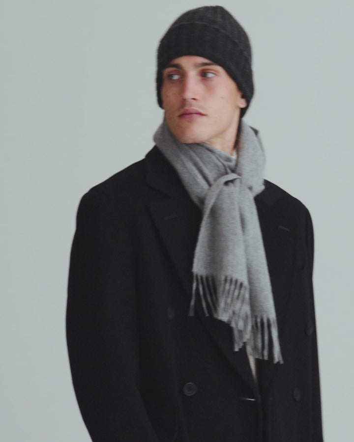 Cashmere Beanie Hat Charcoal