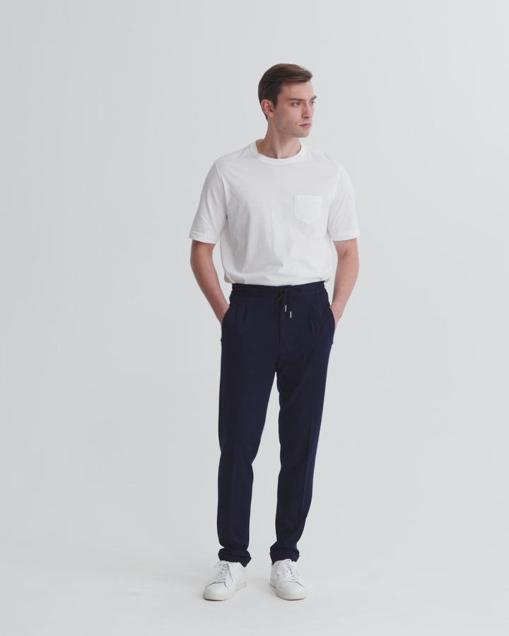 Cotton Pocket T-Shirt White Model Video